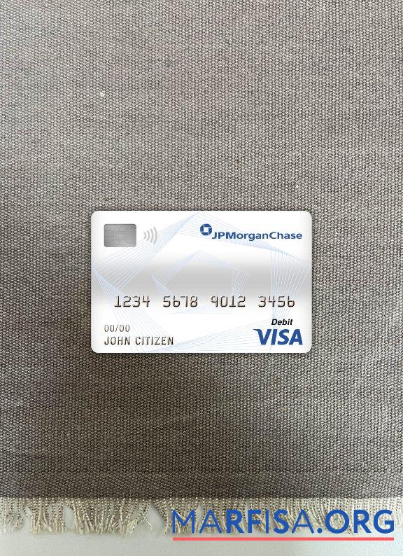 Blank Canada JP Morgan chase bank visa debit card photolook front template
